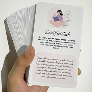 Mindfulness Cards, Mindful Meditation, Gratitude, Kindness, Self Care & Relaxation, Simple Practices for Everyday Life, 12x7cm