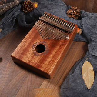 21 Key Mahogany Kalimba 17 key Thumb Piano Portable Finger Piano for Beginner Mbira Gifts for Adults/Kids