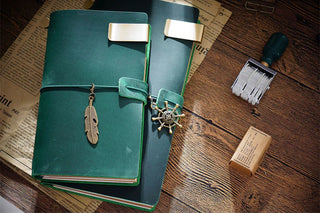 100% Genuine Leather Journal Refillable Travel Notebook Retro DIY Handmade Diary Sketchbook School Office Gift Customized