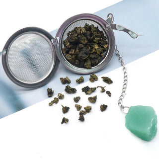 Crystal Tea Infuser - Stainless Steel Reusable Filter with Gemstones