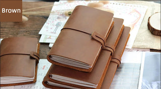100% Genuine Leather Journal Refillable Travel Notebook Retro DIY Handmade Diary Sketchbook School Office Gift Customized