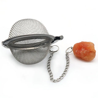 Crystal Tea Infuser - Stainless Steel Reusable Filter with Gemstones