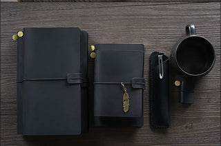 100% Genuine Leather Journal Refillable Travel Notebook Retro DIY Handmade Diary Sketchbook School Office Gift Customized