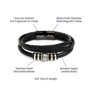Embrace Self-Love: Men's 'Love You Forever' Bracelet