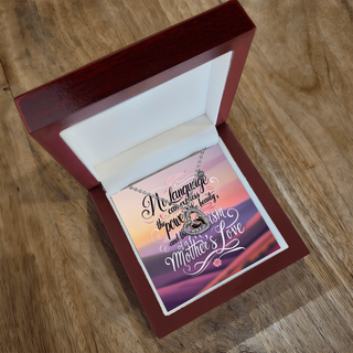 Motherhood Tribute Necklace – Baby Feet in Heart Pendant Gift